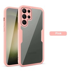 케이스 삼성 호환 갤럭시 S24 울트라 5G PC PET 양면 충격 방지 360 전신 보호 S 24 플러스, [03] for Samsung S24Ultra, [04] Pink-06, 1개