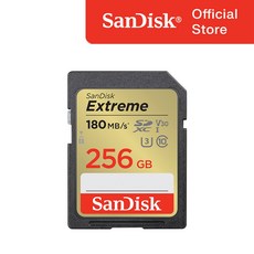 샌디스크코리아 공식인증정품 SD메모리 SDXC Extreme 익스트림 SDXVV 256GB