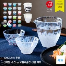 일본 아오모리 전통 유명 유리술병+잔세트 핸드메이드 사케잔 소주잔 강민경소주잔 위스키잔, 함박눈, 봄바람, 1개