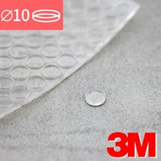 3M 범폰 10mm 투명눈물 실리콘패드 소음방지 미끄럼방지 고무발 충격흡수방지 유리받침 가구 싱크대 신발장, 1판, 투명