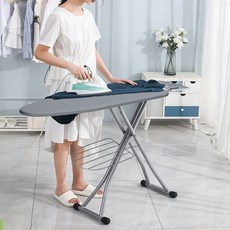 이지 스탠드 다리미판 접이식 입식 스탠딩 높이조절 다림판 프리미엄형, 실버