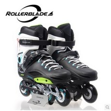 인라인스케이트 rollerblade성인 남녀 storm폭풍 전문 평활 인라인 스케이트화 피겨스케이트, C01-블랙