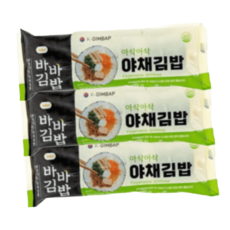올곧 바바 자연아삭 야채김밥 냉동 230g 3개