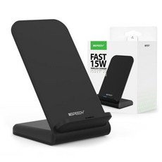 15W 고속 무선충전 거치대 스피디 SPEEDY 갤럭시 아이폰 무선 충전 (SPE-STW1500), 블랙, 1개
