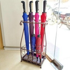 우산꽂이 로비 개업선물 매장 업소용 철제 호텔 가정용 우산통 수납통 착지식 접이식 우산꽂, 02 블랙