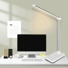 에이든 무선충전 LED 책상 스탠드 시력보호 5단계 밝기 색상 조절 인테리어 조명, MJ-QM019