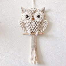 마크라메 골드링 부엉이 만들기 대형 소형 DIY 키트 월행잉 드림캐쳐 마크라메 재료 영상제공, 마크라메 부엉이 만들기 DIY 키트 _소형, 마크라메 부엉이 만들기 DIY 키트 _소형