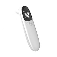 비접촉식체온계 온도측정기 비접촉 적외선 디지털 이마 귀 발열 경보 및 메모리 기능이있는 체온 총, white, 1개