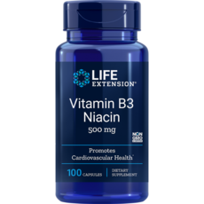 라이프익스텐션 비타민 B3 나이아신 500mg 100정 니아신 Vitamin B3 Niacin, 2개, 100캡슐