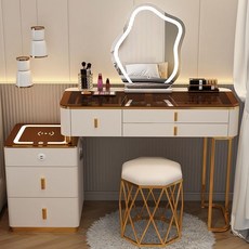 Montheria 화장대 세트 연예인 화장대 거울 포함 다기능 A598-01