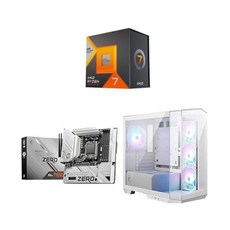 (번들) AMD Ryzen 7 7800X3D 8코어 AM5 프로세서 및 MSI B650M 프로젝트 제로 mATX DDR5 게이밍 마더보드 및 MSI MAG PANO M100R