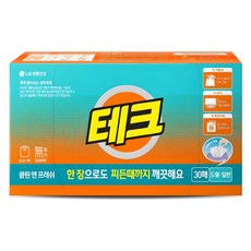 TECH 簡便一般滾筒洗衣機兼用Clean&Fresh洗衣片, 30張, 1個