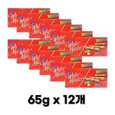웨이퍼 마스터 롤 헤이즐넛크림, 65g, 12개