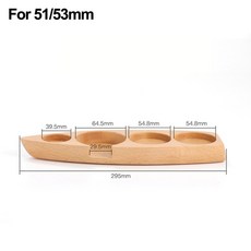 목재 커피 필터 탬퍼 거치대 스테이션 베이스 에스프레소 머신 액세서리 4 홀 51mm 53mm 58mm 1개