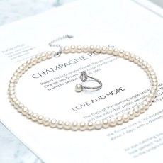 진주목걸이반지셋트