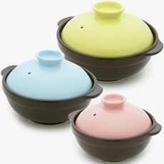 네오플램 모모 파스텔 뚝배기 3종세트(13+16+18cm), 모모 뚝배기 3종