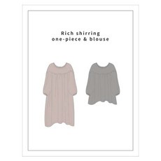 바이패턴 [DIY] rich shirring one-piece & blouse 리치셔링 원피스 & 블라우스 - 바이패턴