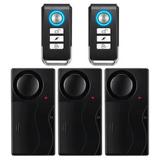 자전거도난방지 Elecpow 무선 도난 방지 경보 리모컨 문짝 및 창문 진동 110dB 가정용 자전거 보안, 05 E 3 Host 2 Remote, 1개