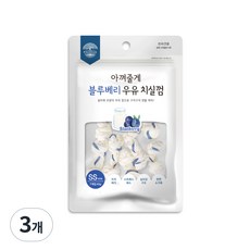 펫시밀 치석제거 우유치실껌 SS 7P, 3개, 42g, 블루베리우유 - 펫시밀