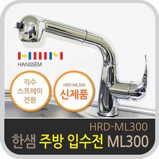 한샘 싱크대 주방수전 크롬 ML300, B_한샘입수전 ML300+연결호수세트