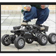 6륜구동 대횽 합금 몬스터트럭 카메라 RC카 오프로드 블랙, 1개 RC완구/부품