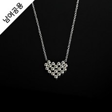 남자실버볼목걸이