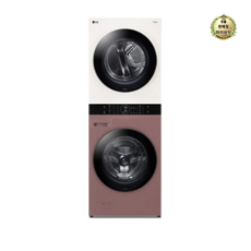 LG전자 트롬 워시타워 오브제 컬렉션 W16DE 세탁기 24kg + 건조기 16kg 방문설치, 네이처 레드우드 + 네이처 베이지