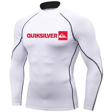 래시가드 수영복 비치 웨어 남성용 UV 차단 타이츠 긴팔 속건성 서핑 티셔츠 수영 다이빙복 S-XXL