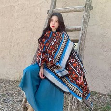 몽골 판초 여름 숄 패션 망토 여행 어깨