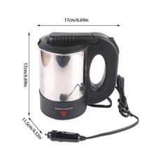 500ml 머그잔 병 주전자 온수 물컵 스테인리스 전기 트럭 24V 트럭용 자동차 커피 12V 스틸 냄비