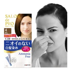 다리야 살롱드프로무향료헤어칼라 부분염색약 여성용3개세트 밝은 새치염색 새치커버 흰머리염색 일본염색약, 4호, 1개