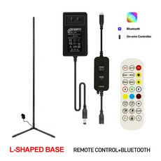 거실 장스탠드 조명 플로어 램프 RGBIC LED 투야 스마트 앱 원격 제어 모던 코너 라이트 분위기 스탠딩 홈 데코 180cm, L Bluetooth, US Plug, 145cm 57inch, 145cm 57inch, 1개