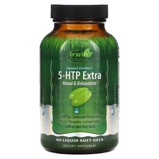 Irwin Naturals Double Potency 55 하이드록시 트립토판 Extra 60 SoftGels, 60정, 1개