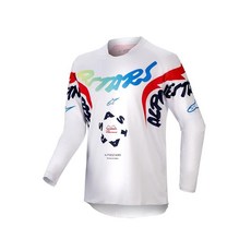 Alpinestars 3778324-258-L: Youth Racer Hana Jersey 화이트/멀티컬러 Lg 107052, Large, Multi