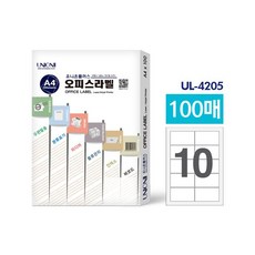 10칸 유니온 오피스 라벨지 UL4205 100매입 5659pq, 본상품선택