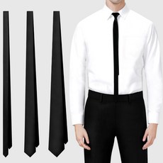 남자 검정 슬림 넥타이 3cm 6cm 7cm 8cm 남성 패션 캐주얼 정장 면접 넥타이