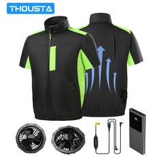 THOUSTA USB 선풍기 냉각 아이스 쿨조끼 에어컨 작업복