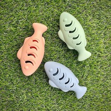 담온 반려동물 물고기 장난감 노즈워크, 그린 + 블루 + 아이보리, 3개