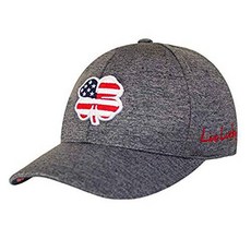 블랙 클로버 망 럭키 USA 깃발 숯 모자 Black Clover USA Flag Heather Flex