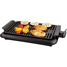 15x10인치 논스틱 조리 표면 1200W 고속 가열 전원 조절 가능한 온도 탈착식 및 식기세척기 안전 그릴 플레이트 드립 트레이 블랙 GD1510NLB가 포함된 OVE, Black, 1개