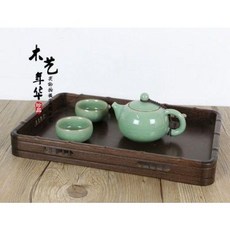 수석 받침 I 적목닭날개목실목과반수납판장방형목토향로다반특가수납다기반, 03 한 벌 두 개