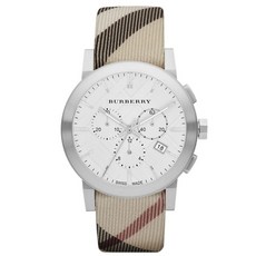 BURBERRY [해외직구스페셜] 버버리 BU9357 실버라운드 실버크로노