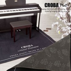[천삼백케이] [크로바] 캐쉬백 크로바 피아노매트 드럼매트 악기매트 방진매트, 블랙