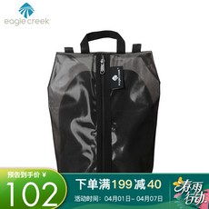 미국 관광객 EAGLE CREK 방수 내 장 된 여행 용 신발 주머니 휴대용 신발 수납 함 휴대용 밀봉 화 세트 출장 여행 에 필요 한 PACK - IT 블랙 슈 즈 세트