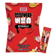 슈퍼킹 덴탈비타 버블 반려견 껌 50p, 혼합맛(딸기/바나나), 450g, 1개