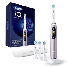Oral-B iO 시리즈 9 전동 칫솔 4개 교체용 칫솔모 Rose Quartz 핫템 잇템