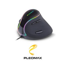 [디지털꿀템] PLEOMAX MO-ER600 RGB 저소음 유선 버티컬 마우스 많이 찾는 상품, 상세페이지 참조, 상세페이지 참조