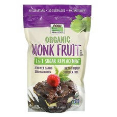 나우 푸드 리얼 푸드 몽크 후르츠 1 투 1 설탕 대체 454g Now Foods Real Food Monk Fruit 1 to 1 Sugar Replacement