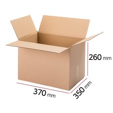 골판지박스 제작 업체 공박스 크기 370x350x260 (1박스/30개), 30개, 브라운