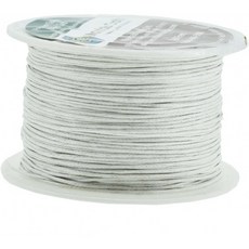 만다라 공예품 1mm 109 야드 보석 만들기 구슬 만들기 마크라메 왁스 처리 된면 코드 실 (흰색)